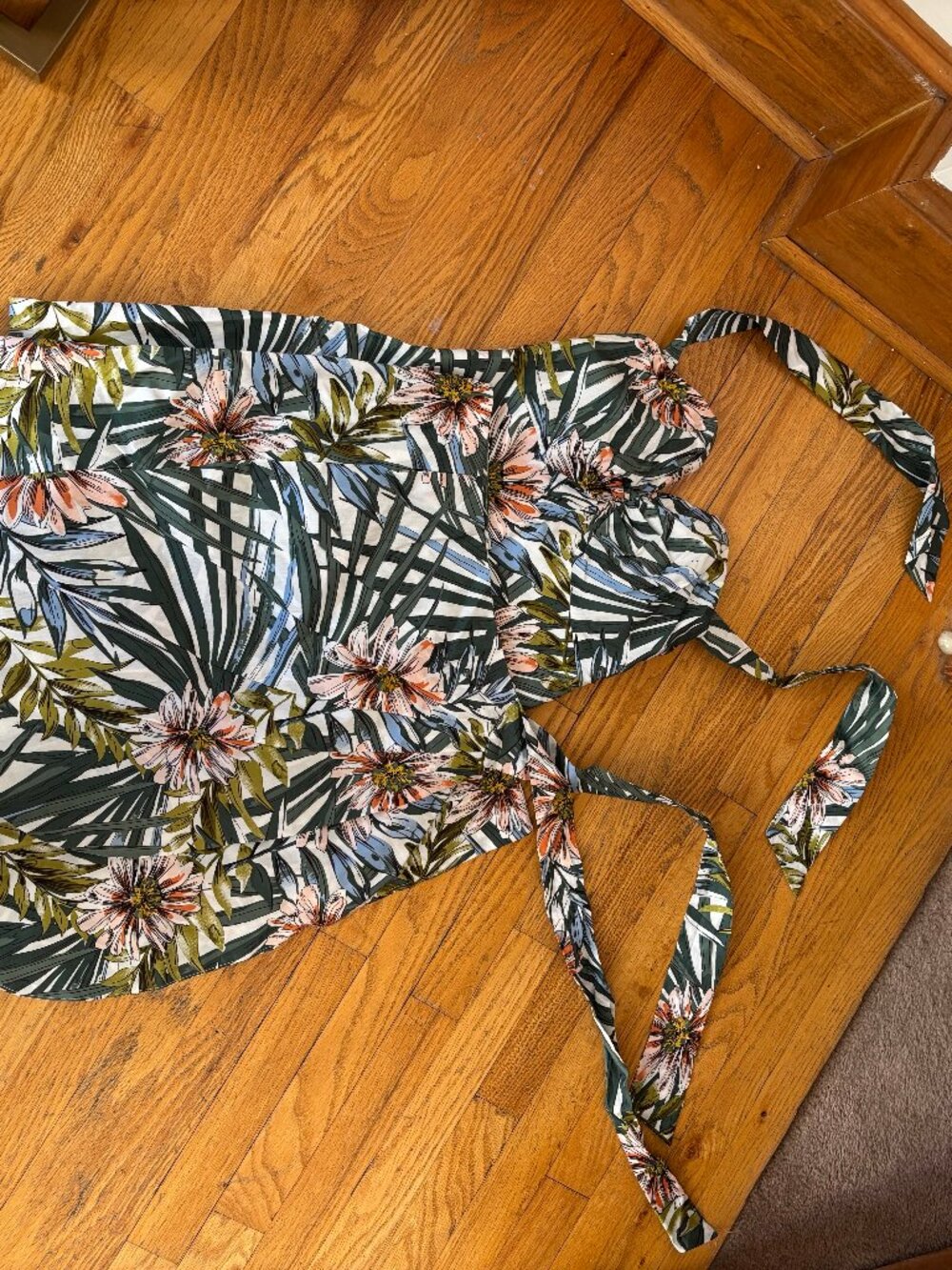 Retro 2-piece Tropical Playsuit - Picture 2 of 4